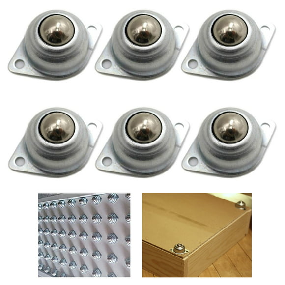 Set of 6 Details about    Ball Transfer Units1" Universal Rotation Caster Roller Bearings 1in